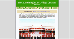 Desktop Screenshot of kantisinghlawcollegegyanpur.org