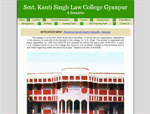 Tablet Screenshot of kantisinghlawcollegegyanpur.org